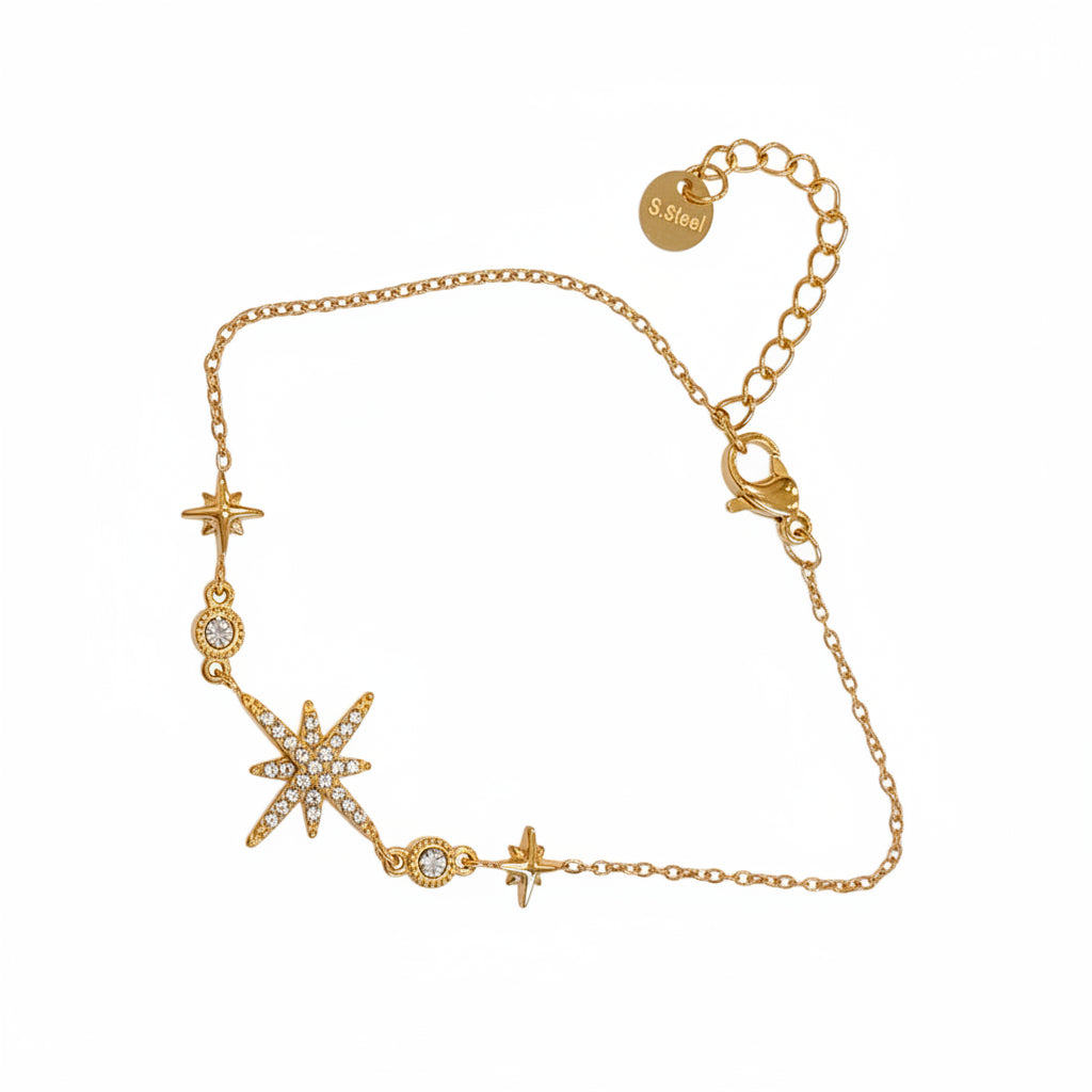 Bracelet doré étoiles