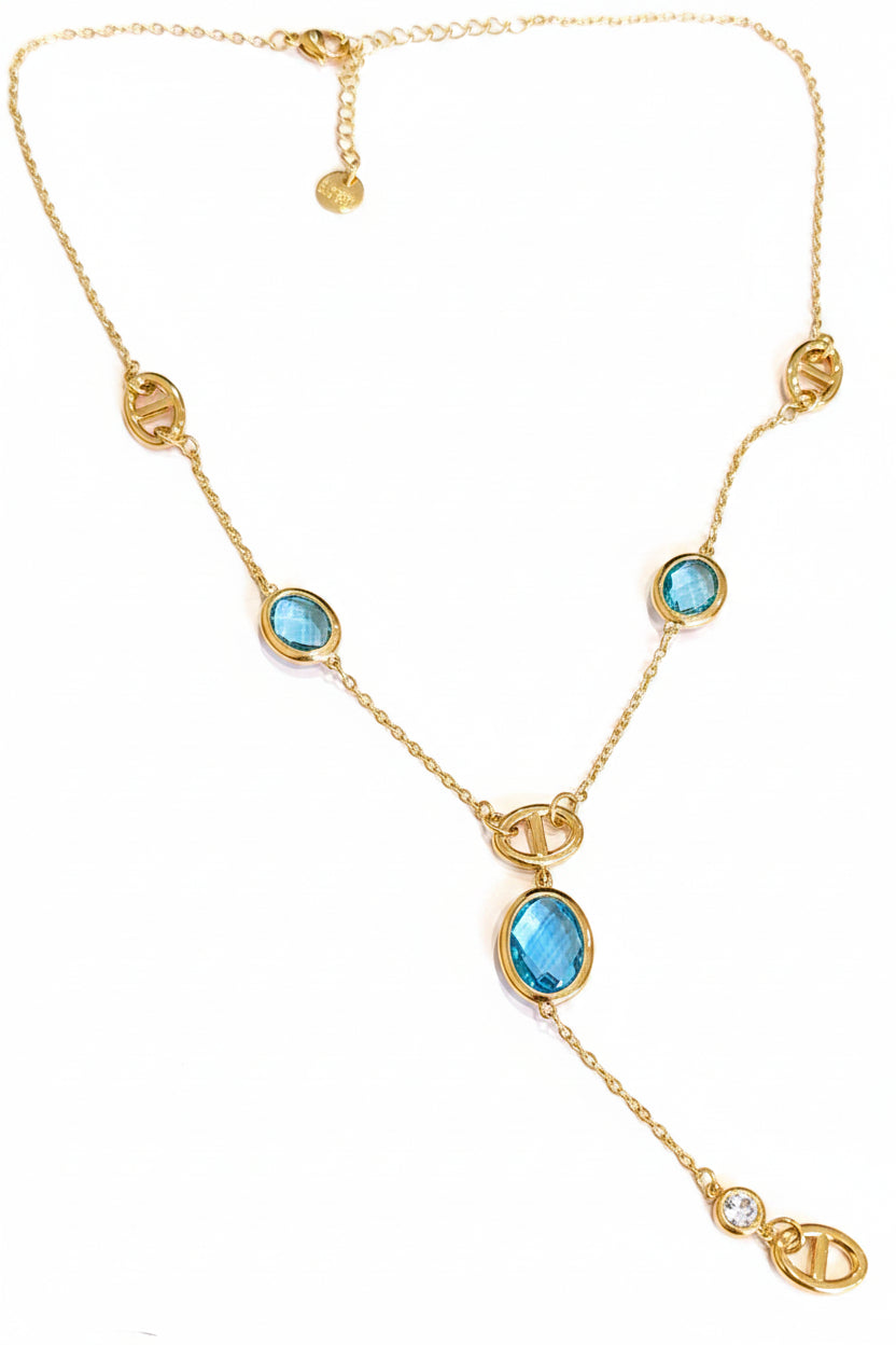 Collier mailles marine