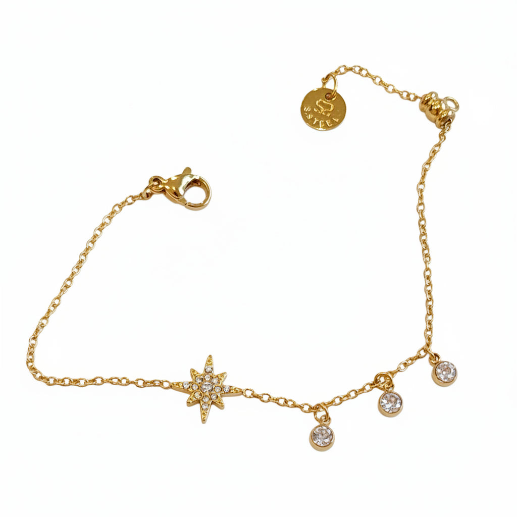 Bracelet doré étoile