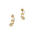 Boucles d'oreilles dorées mailles