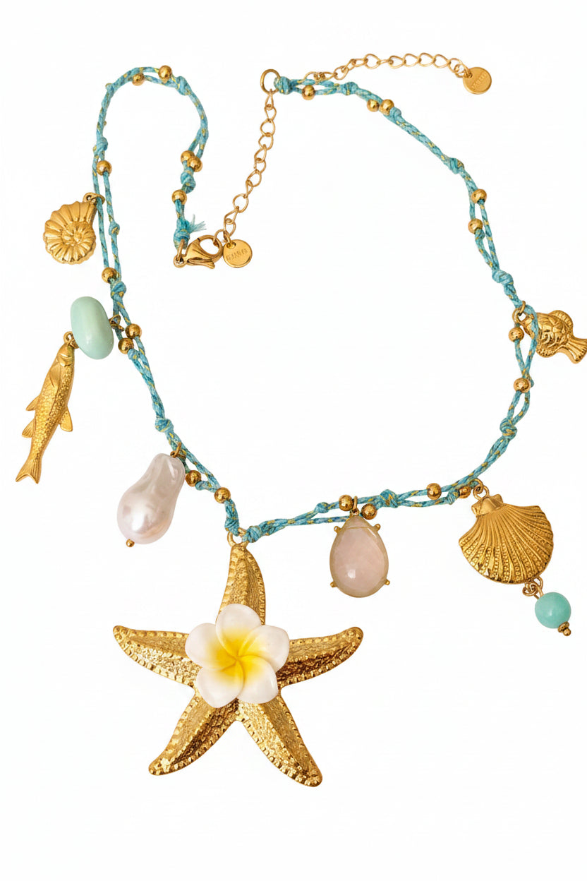 Collier doré étoile de mer