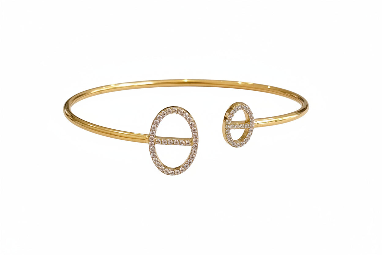 Jonc doré maille marine