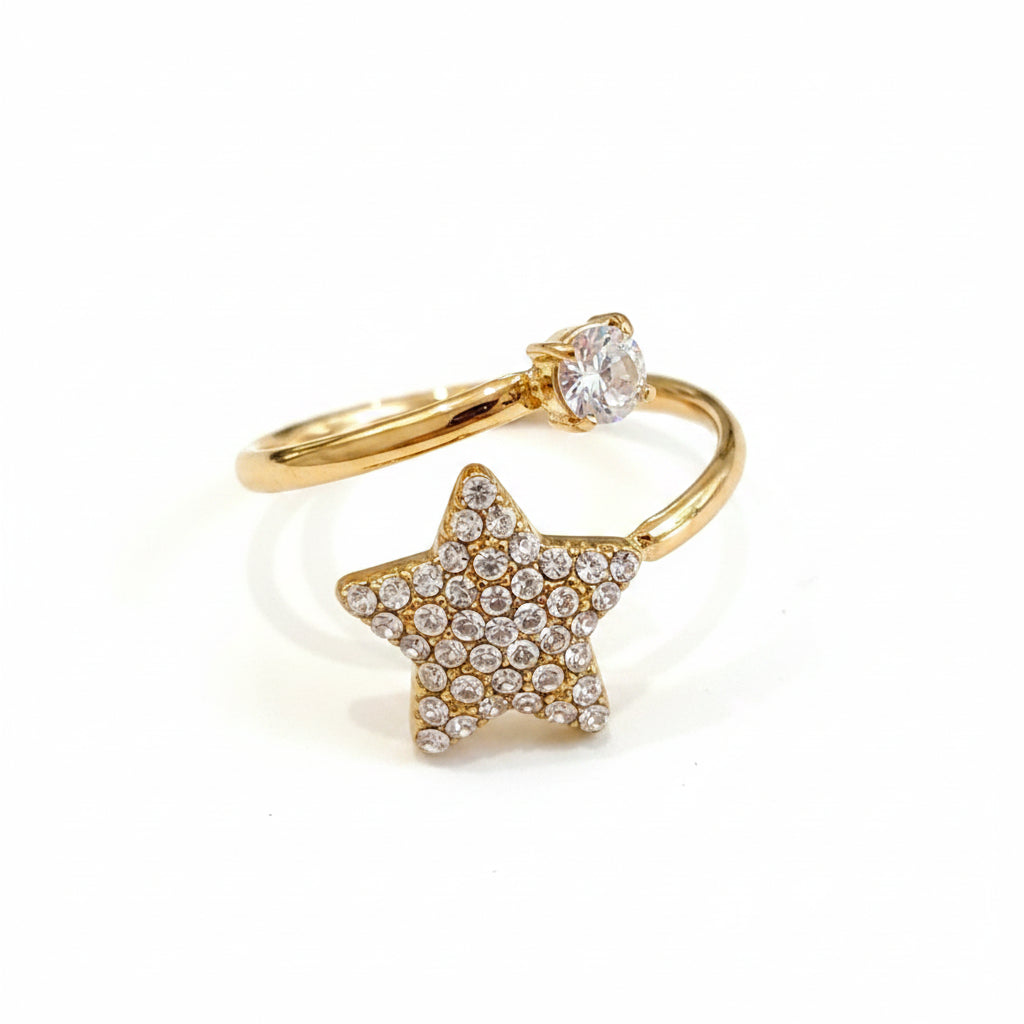 Bague dorée étoile